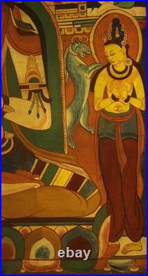 Wonderful Tibet Tibetan Vintage Old Buddhist Early Style Thangka Mahavairocana