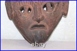 Wooden Wall Mask Antique Vintage Old Style Decorative Halloween Gifts