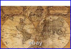 World Vintage Map Diamond Painting Old Style Design Embroidery House Decorations