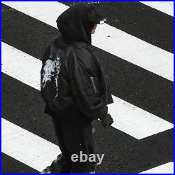 Zipper Jacket Men Vintage Old HighStreet Punk Style Fashion Trend Cotton Jacket