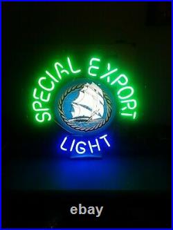 (vtg) Special Export Old Style Beer Ship & Water Neon Light Up Sign Heilemans Wi